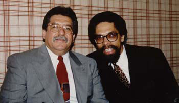 Previous Provost Alexander Gonzalez with Professor Cornell West 