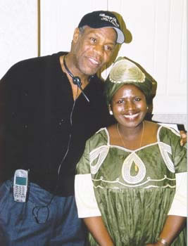 Mrs. Oheneba-Sakyi with Hollywood Star Danny Glover