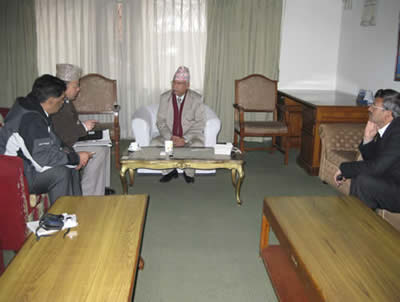 Dr. Dangi with Prime Minister of Nepal