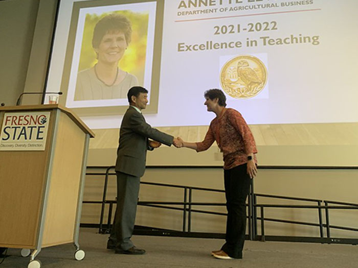 Provost Teaching Award ceremony - faculty Dr. Annette Levi