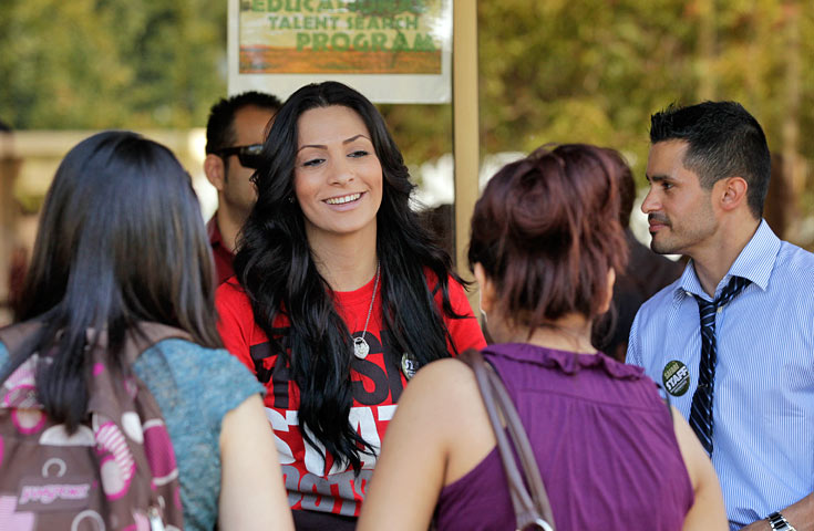 A RSP student taking part in an event on Fresno state campus