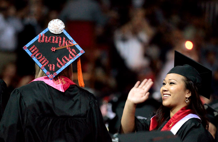 Students at Commencement Ceremony