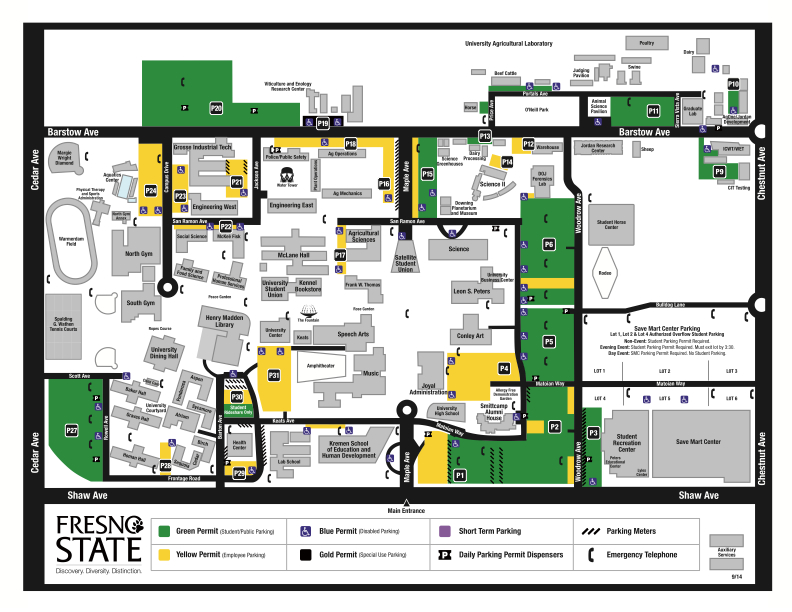 Conference Parking Campus Map