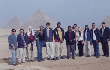 Faculty and Students at Giza Plateau