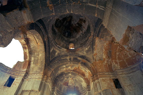 Interior and ruins of the semi-domes