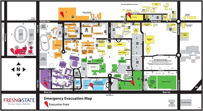 campus evacuation map