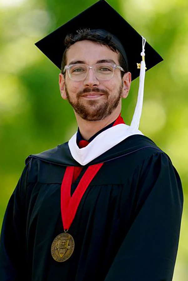 portrait of harrison martin in cap and gown