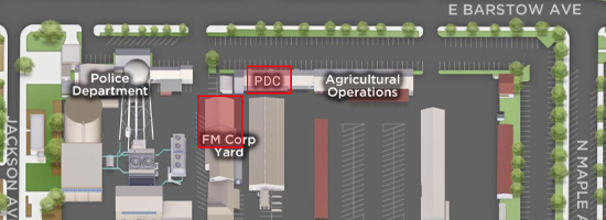 This image shows a Concept 3D snip of FM and PDC offices are located. 