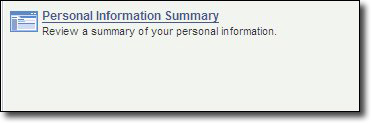 My Fresno State My Personal Information Summary Link Image