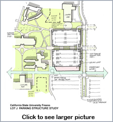existing parking Lot J Structure Study. Click to view full-size graphic.