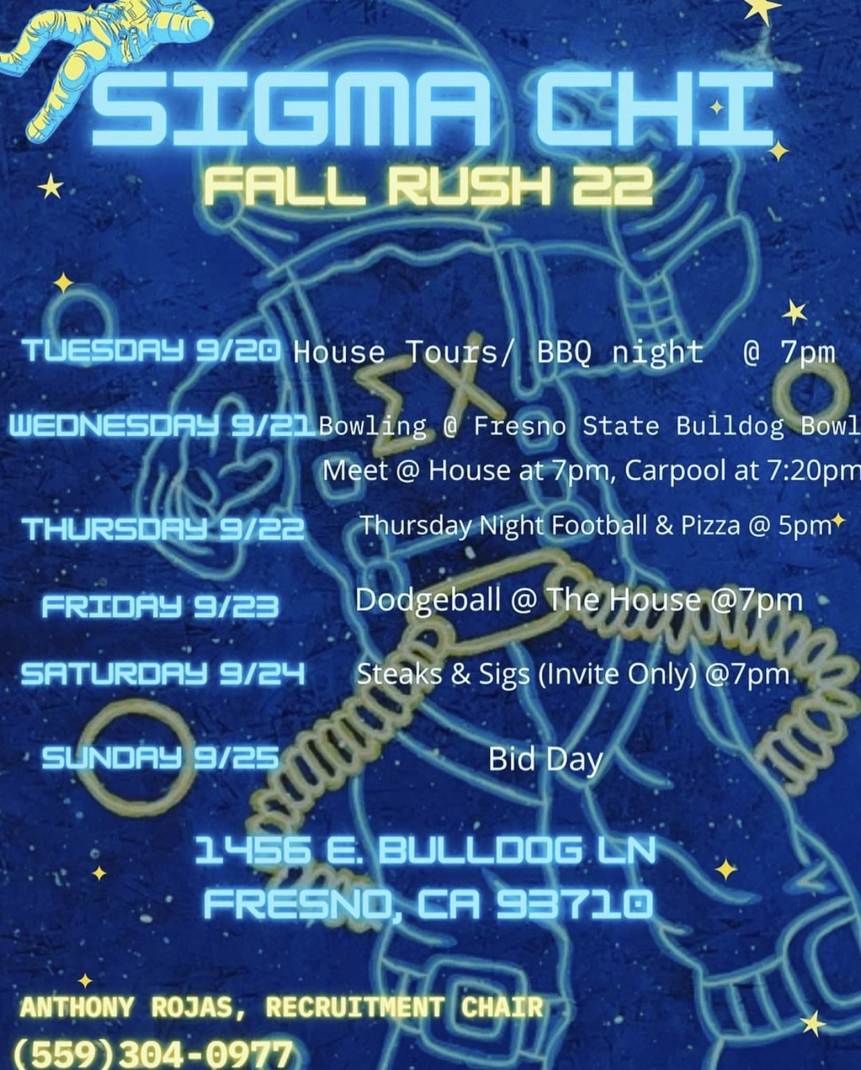 Sigma Chi Rush Flyer