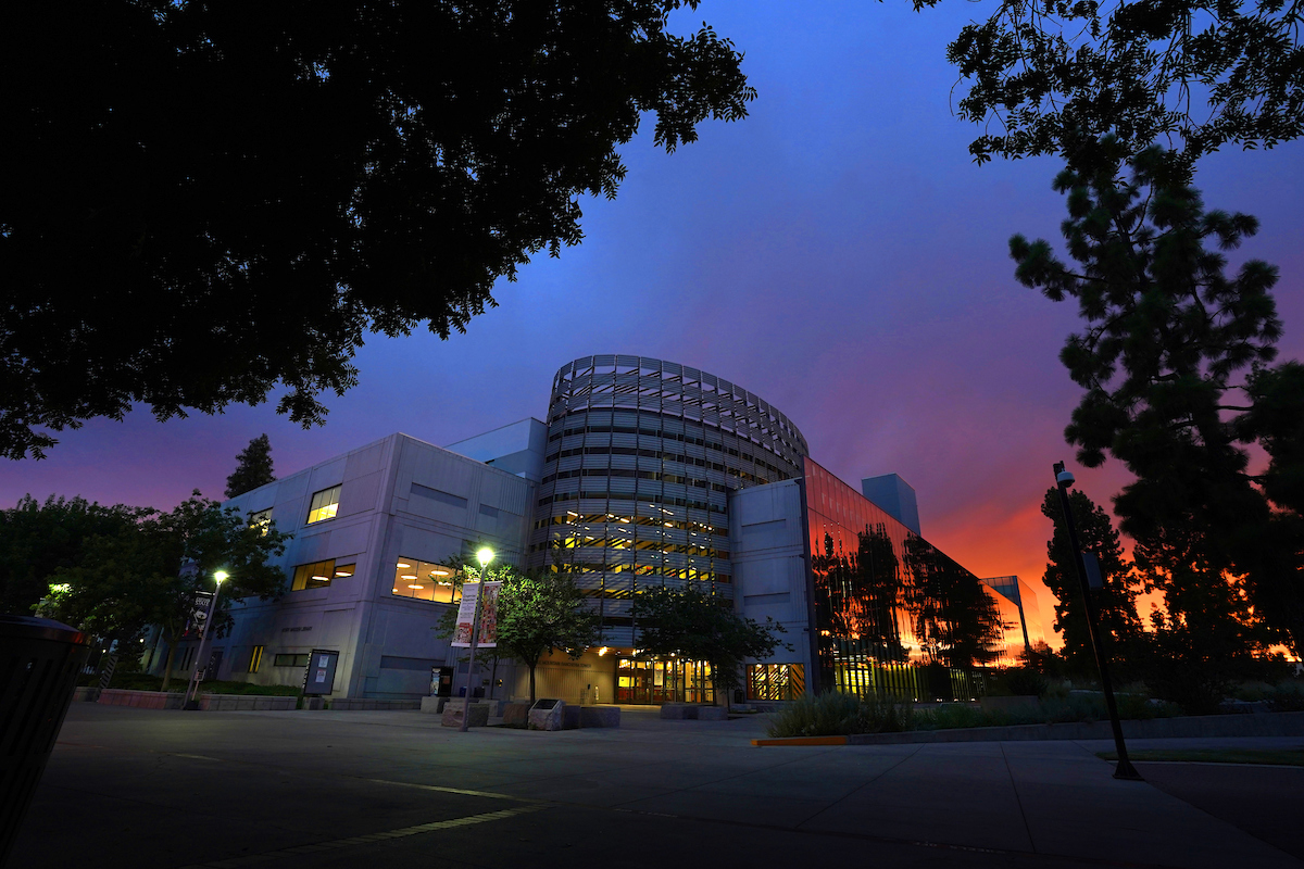 Henry Madden Library at Sunset