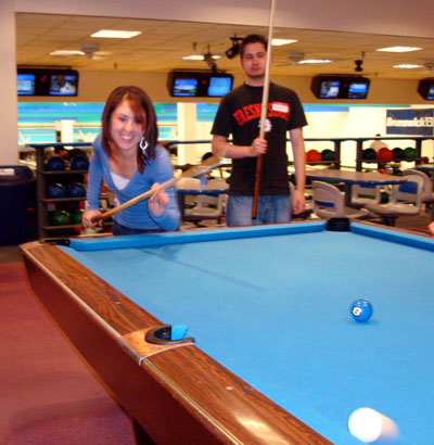 Spring Strike Out 2008- two students shooting pool